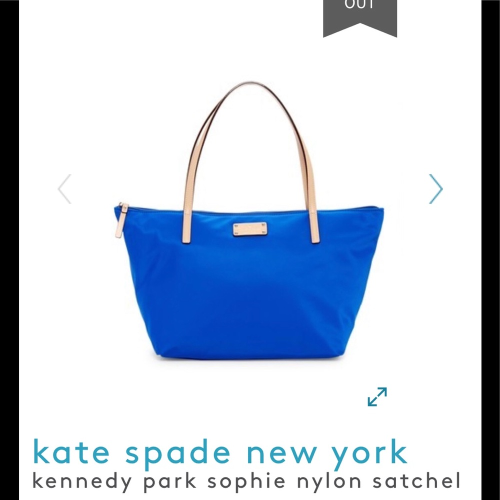 NWOT Kate Spade Kennedy Park royal blue nylon tote